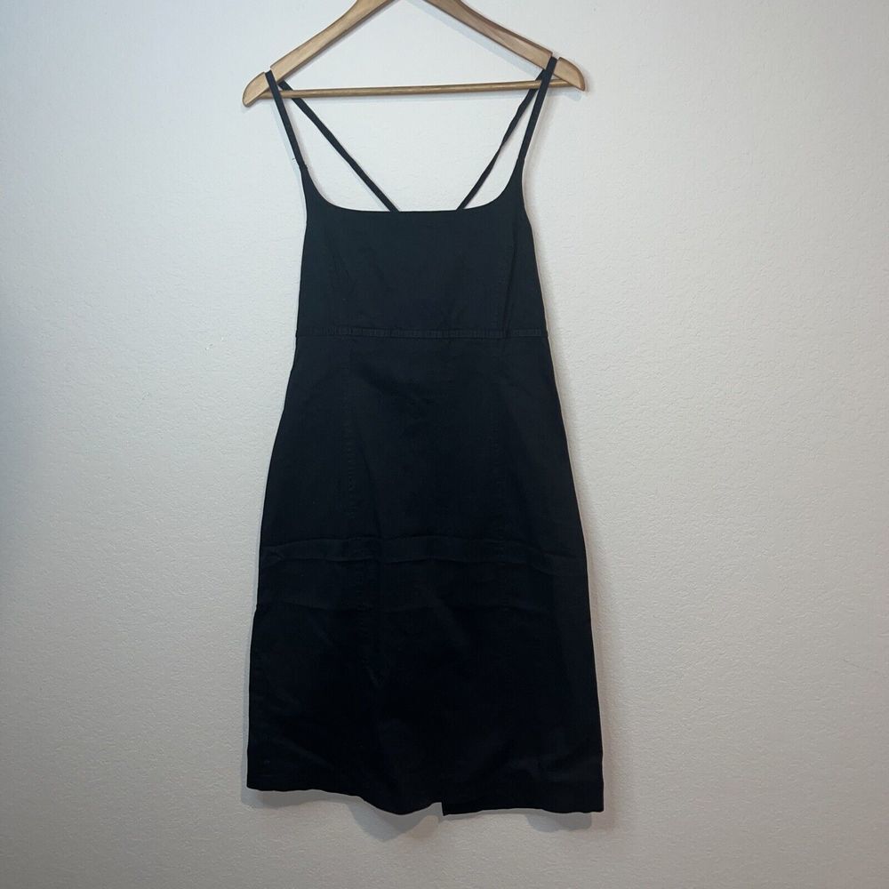Paradox missy size 8 black cross strappy back 90's Y2K Dress
